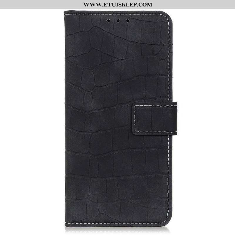 Etui Folio do Honor Magic 5 Lite Styl Skóry Krokodyla
